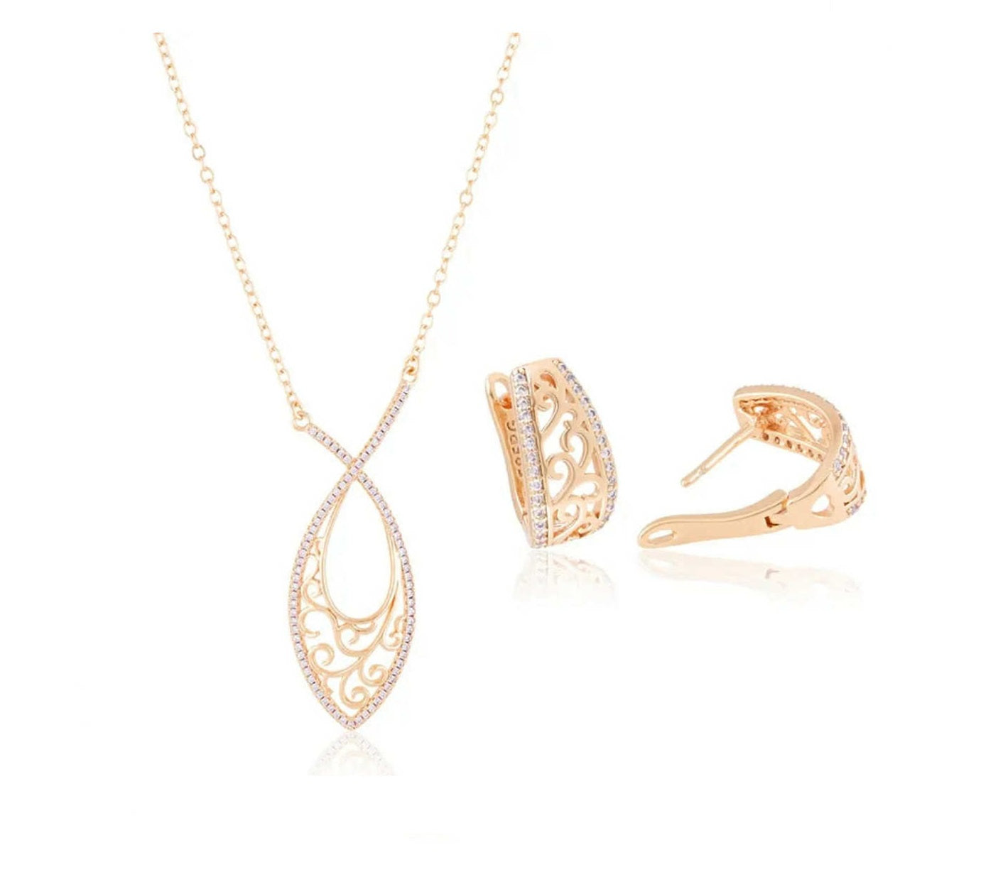 Komplet biżuterii ażurowej 1007