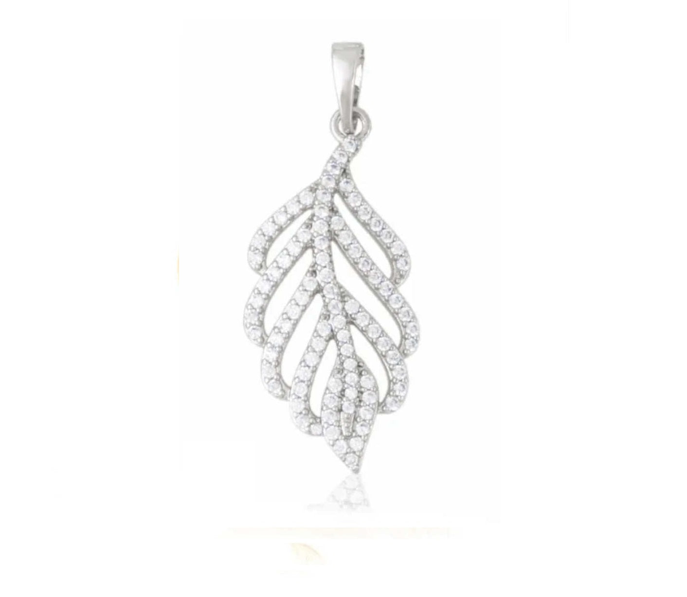 Zawieszka listek rodowana 5137