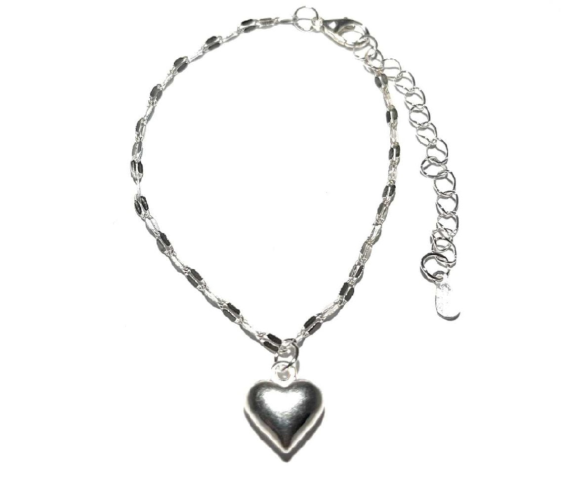 Bransoletka serduszko srebro 925