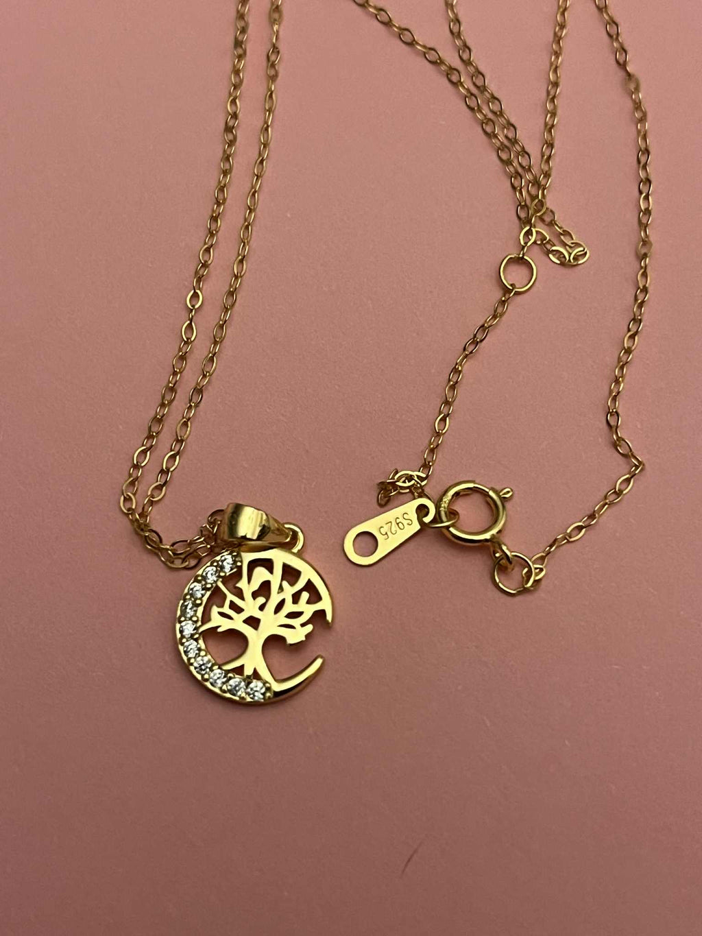 Naszyjnik drzewo życia srebro 925 pozłacane