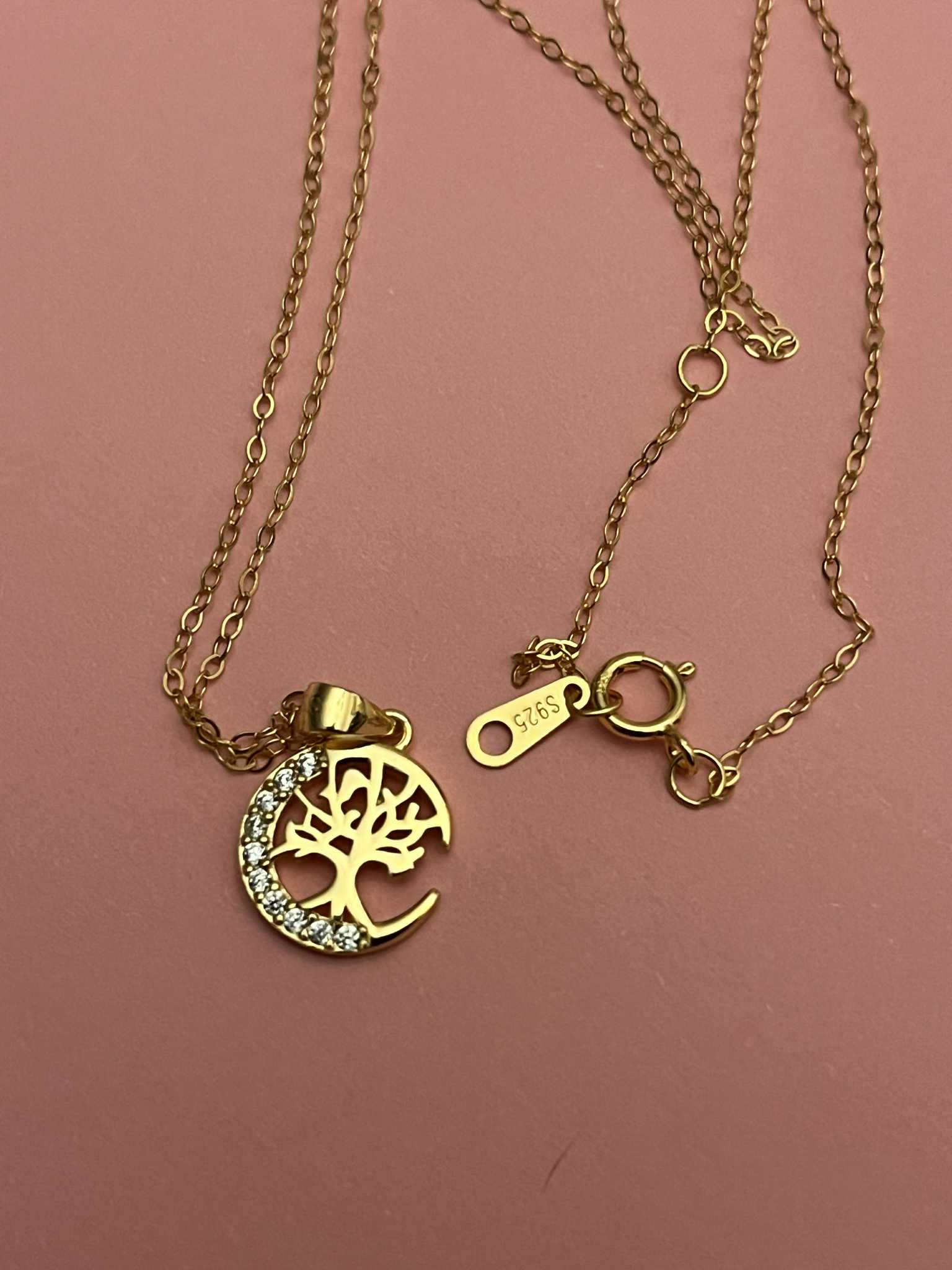 Naszyjnik drzewo życia srebro 925 pozłacane