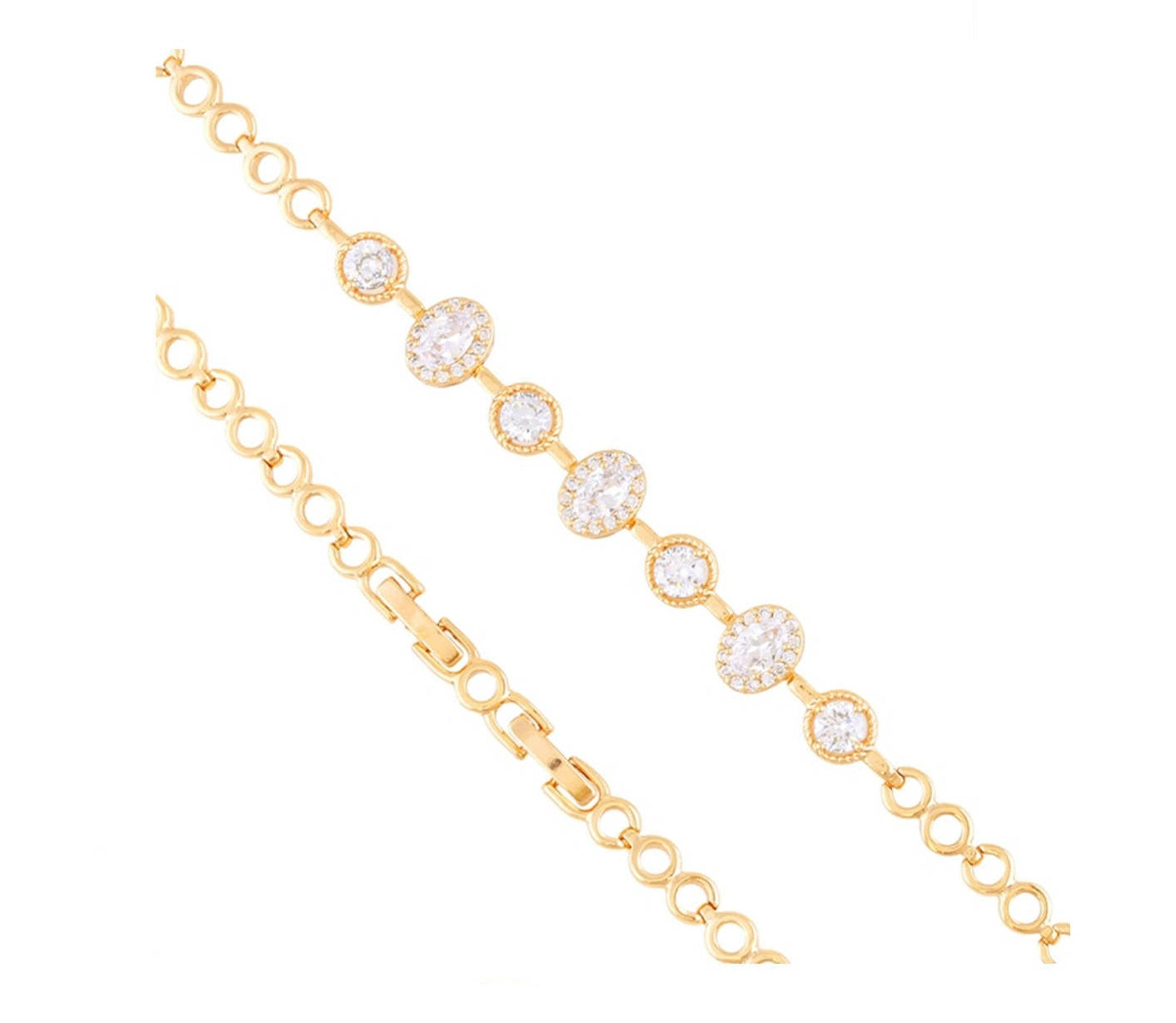 Bransoletka z kamieniami cyrkonie 23402