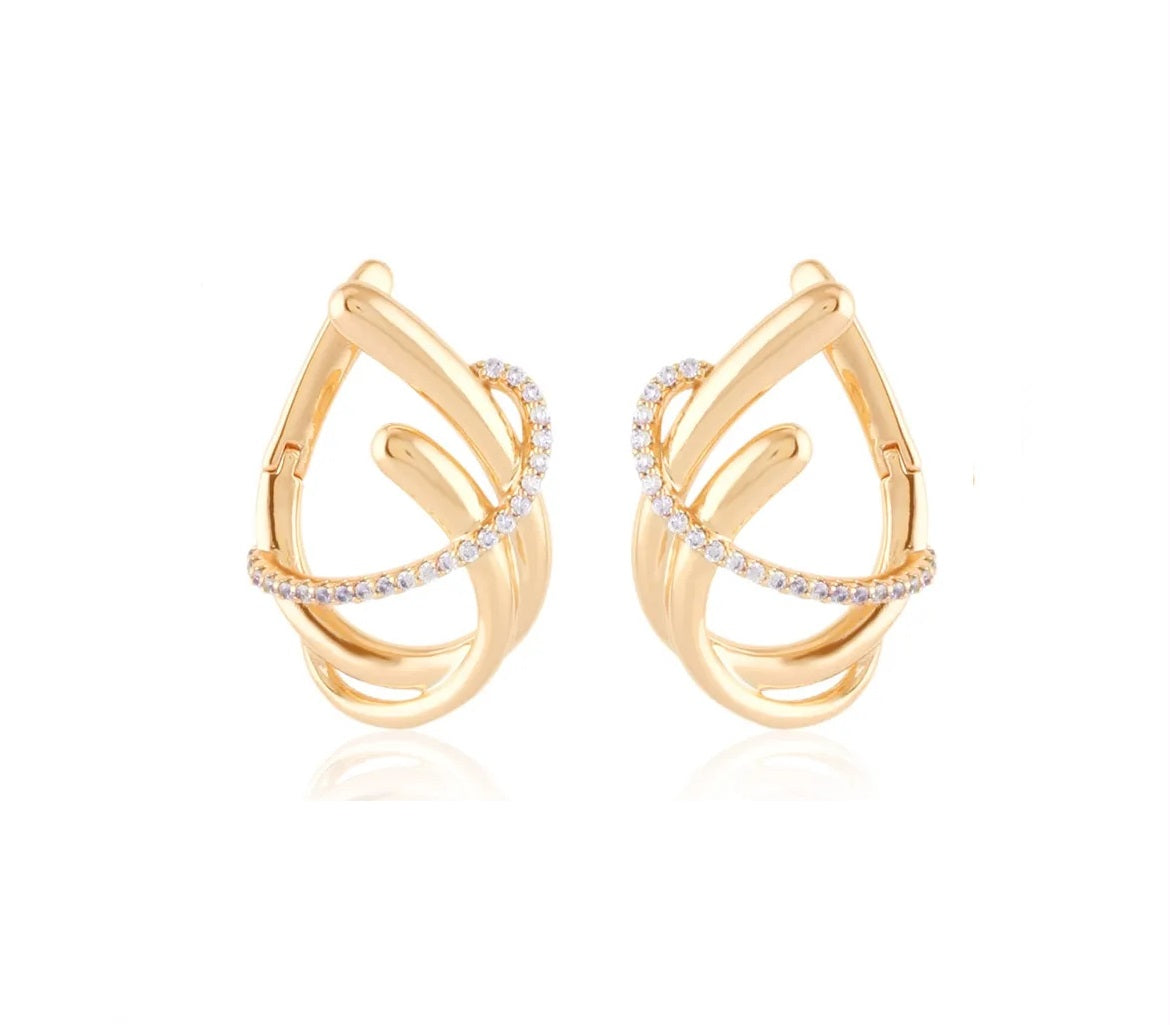 Kolczyki fantazja z cyrkoniami  36095