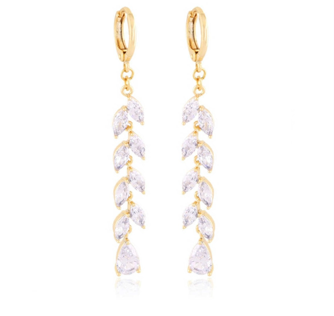 Kolczyki wieczorowe z cyrkoniami 40193